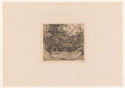 Floresta com entrada para abrigo antibomba de Willem de Zwart (signed by artist)