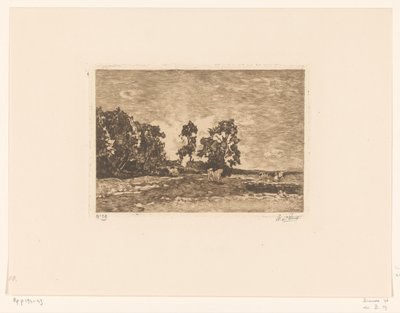 Prado com vacas (título original) de Willem de Zwart (signed by artist)