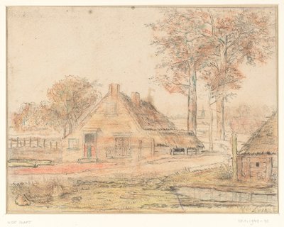Fazenda em uma paisagem de Willem de Zwart