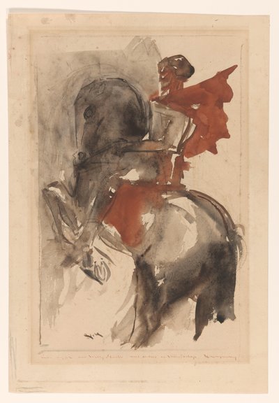 Cavaleiro a cavalo de Willem van Konijnenburg (signed by artist)
