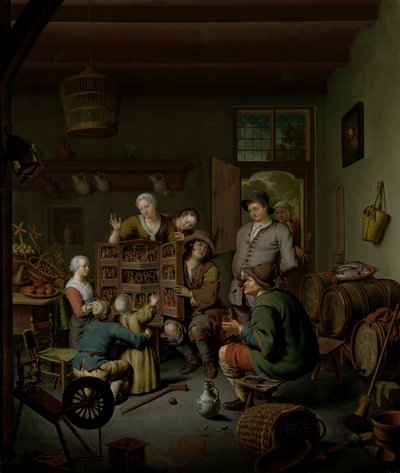 O show Raree (&39;t Fraay Curieus) de Willem Van Mieris