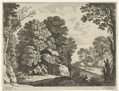 Cephalus e Procris
Paisagens italianas (título da série) de Willem van Nieulandt (II)