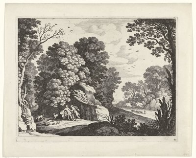 Céfalo e Prócris Paisagens italianas (título da série) de Willem van Nieulandt (II)