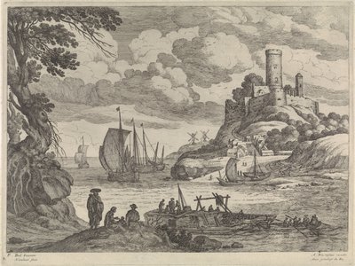 Vista do porto com navios de Willem van Nieulandt (II)