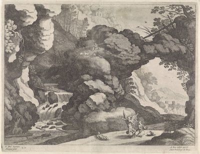 Paisagem com Hagar e Ismael Paisagens italianas (título da série) de Willem van Nieulandt (II)