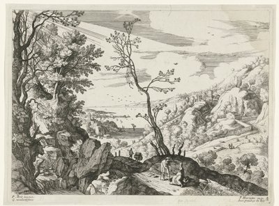 Paisagem com Judá e Tamar Paisagens italianas (título da série) de Willem van Nieulandt (II)