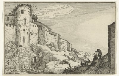 Paisagem com ruínas romanas
Ruínas romanas e paisagens costeiras (série 1) (título da série) de Willem van Nieulandt (II)
