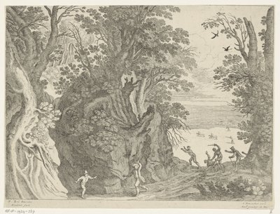 Paisagem com um assalto à mão armada de Willem van Nieulandt (II)