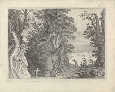 Paisagem com um assalto à mão armada de Willem van Nieulandt (II)