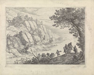 Cavaleiros e mendigos em uma paisagem de Willem van Nieulandt (II)