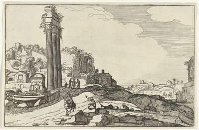Templo de Castor e Pollux
Ruínas romanas e paisagens costeiras (série 1) (título da série) de Willem van Nieulandt (II)