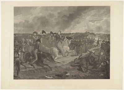 Príncipe de Orange na batalha de Quatre-Bras, 1815 de Willem van Senus