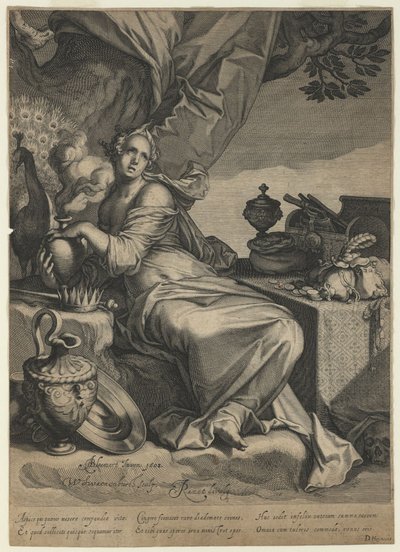 Alegoria da vaidade e natureza transitória das posses mundanas, 1608 de Willem van Swanenburgh