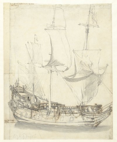 O navio do Vice-Almirante Witte de With, o Princesse Royale de Willem van de Velde (I)