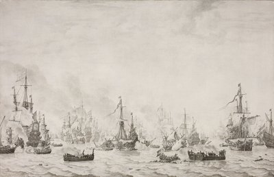 A Batalha das Quedas
A Batalha das Quedas contra a Armada Espanhola, 21 de Outubro de 1639 de Willem van de Velde (I)