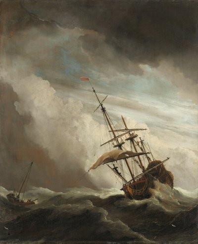 Um Navio no Alto Mar Apanhado por um Squall, conhecido como 