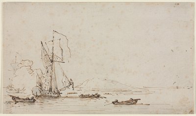 Saudação de recebimento de iate de Willem van de Velde