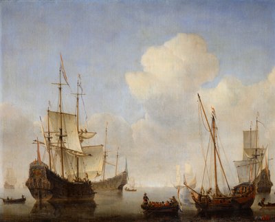 O esquadrão holandês na costa da África Ocidental, década de 1660. de Willem van de Velde the Younger