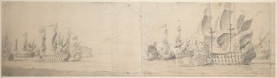 A ação de Beach e van Ghent de Willem van de the Elder Velde