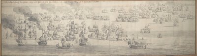 A Batalha de Texel (Kijkduin) de Willem van de the Elder Velde
