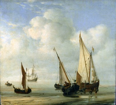 Mar calmo. c.1650 (óleo sobre tela colocado no painel) de Willem van de Velde the Younger