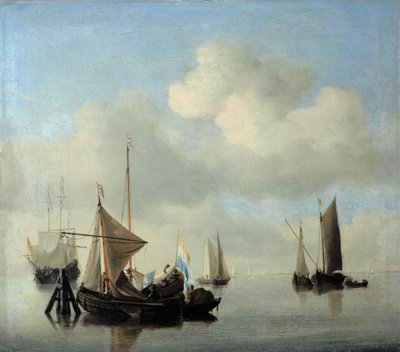Marinha em tempo calmo ... de Willem van de the Younger Velde