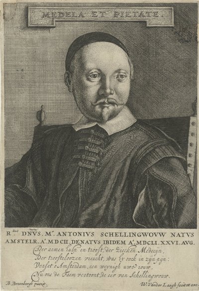 Retrato de Antonius Schellingwou de Willem van der Laegh