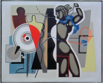 Mulher com o braço levantado de Willi Baumeister