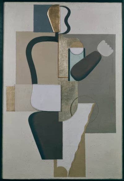 Mauerbild mit Metallen von Willi Baumeister