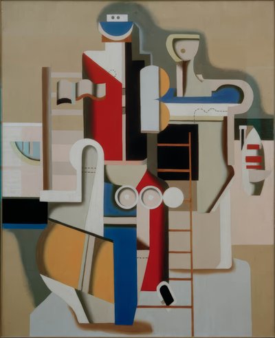 Flutuador na escada de Willi Baumeister