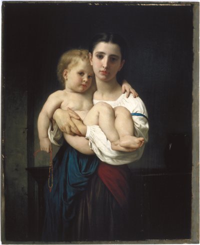 A irmã mais velha, redução de William-Adolphe Bouguereau