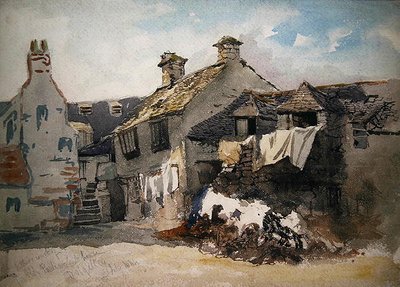 The Interior Court of Old Parliament House, Dolgelley, North Wales (aguarela sobre papel) de William Evans