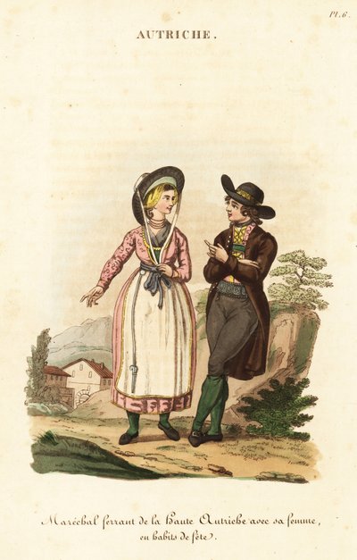 Ferreiro e a sua esposa, Alta Áustria de William (after) Alexander
