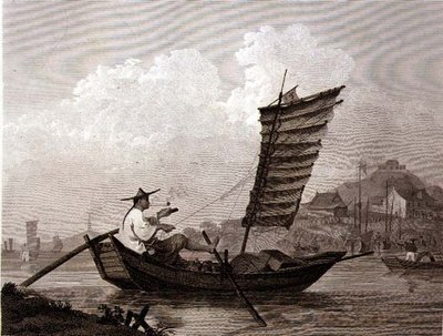 Economia de Tempo e Trabalho Exemplificado em um pub chinês Waterman, gravado por Thomas Medland (1755-1823), de G. Nicol de William (after) Alexander