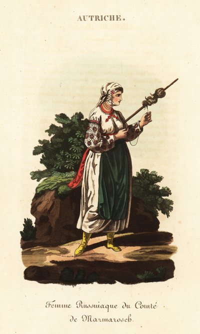 Mulher serva russa, Reino da Hungria de William (after) Alexander