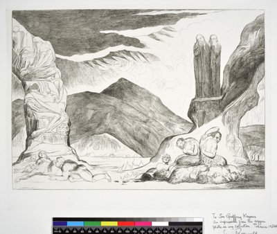 O Círculo dos Falsificadores: Dante e Virgil Cobrindo o nariz por causa do Fedor, Inferno, Canto XXIX, ilustração da 