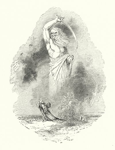 Merchant e Jinee (gravura) de William (after) Harvey