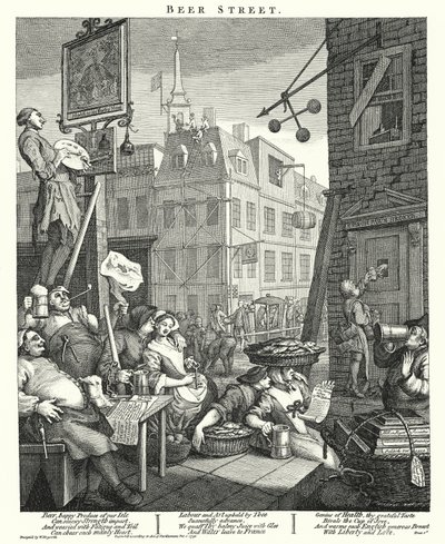 Rua da Cerveja (gravura) de William (after) Hogarth