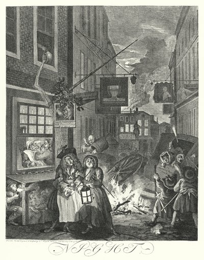 Noite (gravura) de William (after) Hogarth