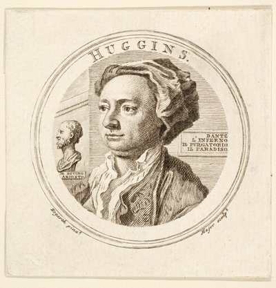 Retrato de William Huggins, pub. 1760 (gravura) de William (after) Hogarth
