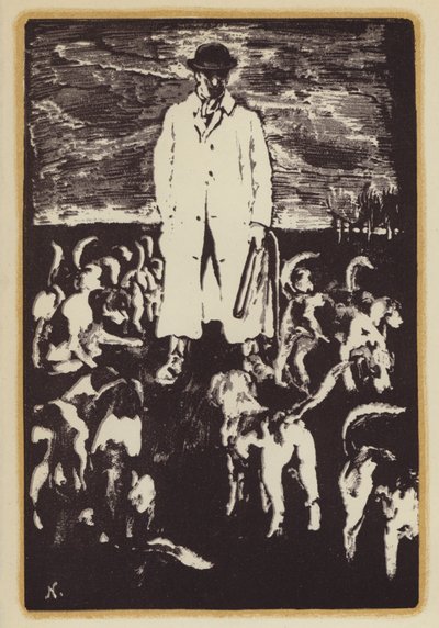 Ilustração para Memórias de um caçador de raposas por Siegfried Sassoon (xilogravura) de William (after) Nicholson