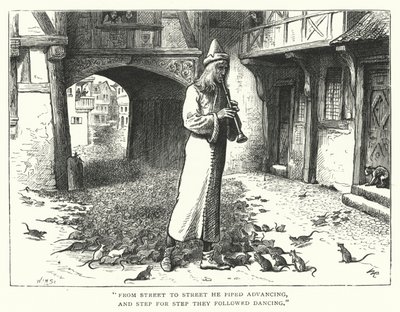 The Pied Piper Of Hamelin (gravura) de William (after) Ralston