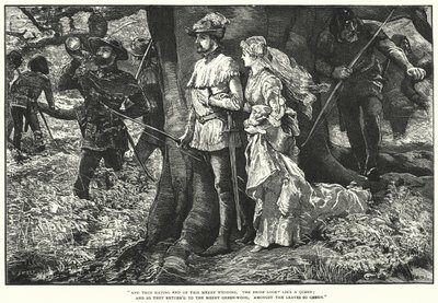 Robin Hood e Allin A Dale (gravura) de William (after) Small