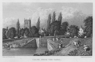 Calne, do Canal (gravura) de William (after) Westall
