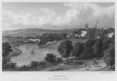 Chester, de Barrelwell Hill (gravura) de William (after) Westall