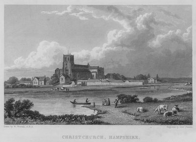 Christchurch, Hampshire (gravura) de William (after) Westall