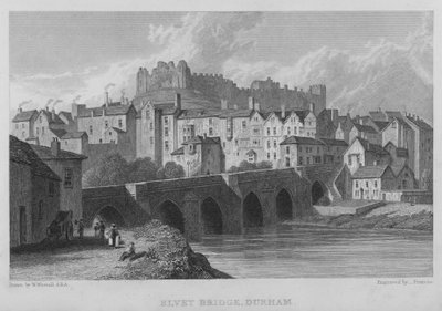 Ponte Elvet, Durham (gravura) de William (after) Westall
