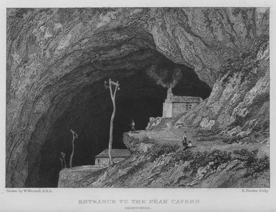 Entrada da Caverna do Pico, Derbyshire (gravura) de William (after) Westall