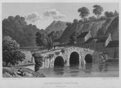 Ponte Glenmire, perto de Cork (gravura) de William (after) Westall