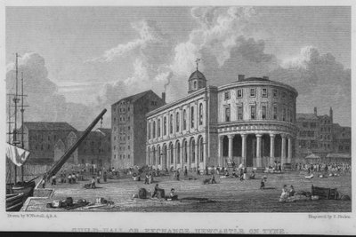 Guild-Hall ou Exchange, Newcastle on Tyne (gravura) de William (after) Westall